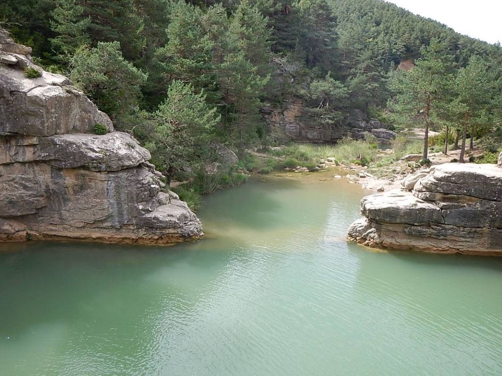 Pozas de Pígalo en la reserva natural fluvial Río Arba de Luesia