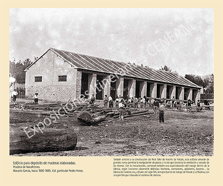 Edificio para depósito de maderas elaboradas.
Pradera de Navalhorno.
Macario García, hacia 1880-1885. Col. particular Pedro Heras.