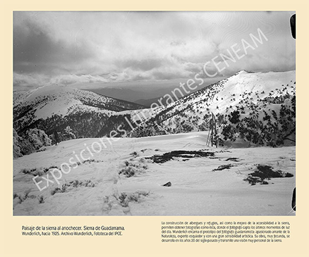 Paisaje de la sierra al anochecer. Sierra de Guadarrama.
Wunderlich, hacia 1925. Archivo Wunderlich. IPCE. Ministerio de Educación, Cultura y Deporte.