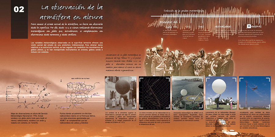 Panel 2- La observación en superficie da una visión parcial del estado de la atmósfera, por ello, se obtienen datos de la atmósfera en altura que los complementan.