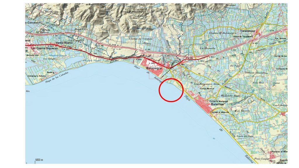 Playa Las Cuevecillas-Balerma. Plano de situación