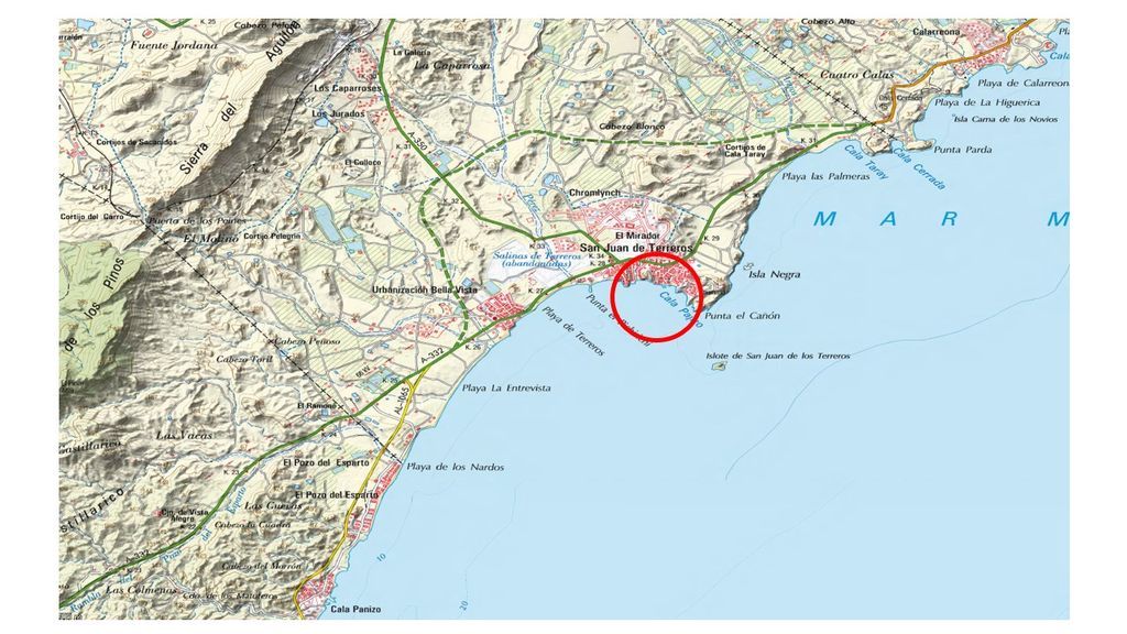 Plano de situación San Juan de Los Terreros