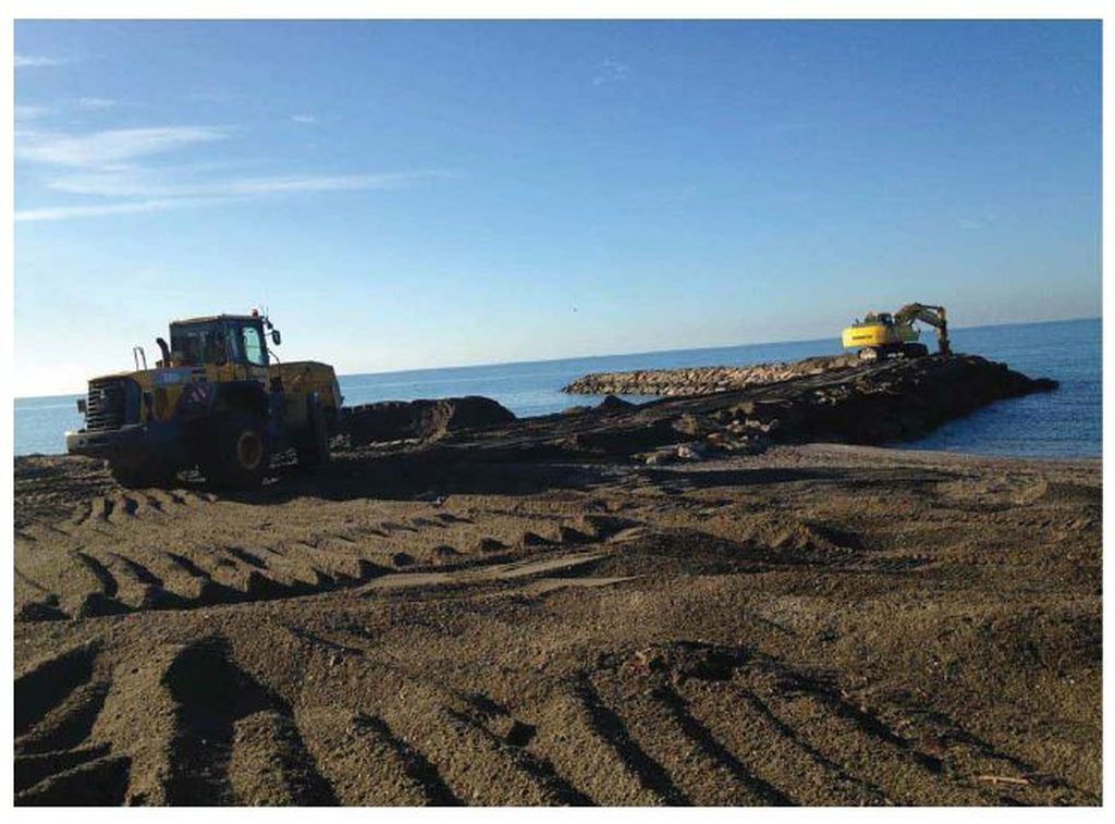 Playa de Almerimar (Durante las obras)