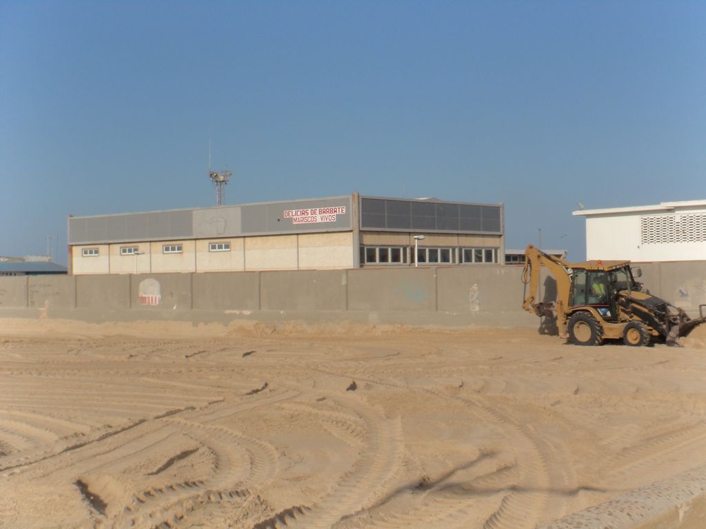 Trasvase de arena en la playa urbana de El Carmen (Durante)