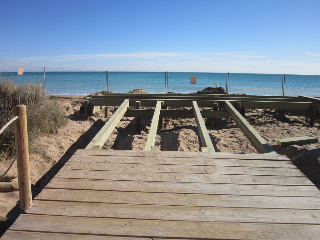 Mantenimiento de la costa. Peñíscola (Durante de las obras)