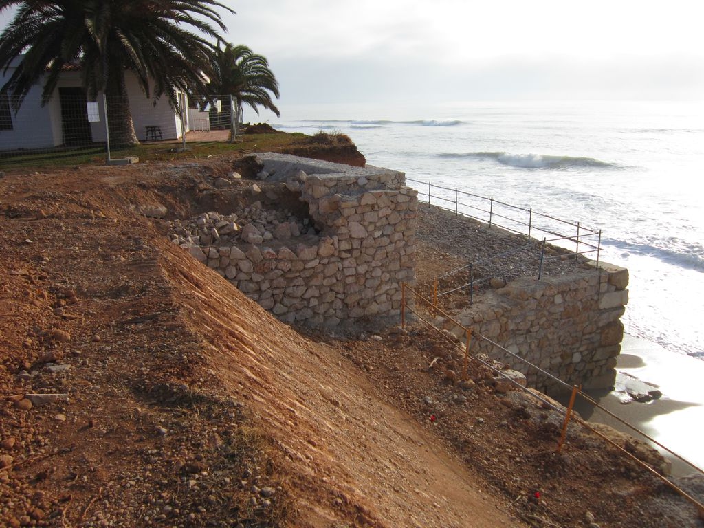 Mantenimiento de la costa. Benicarló (Durante de las obras)