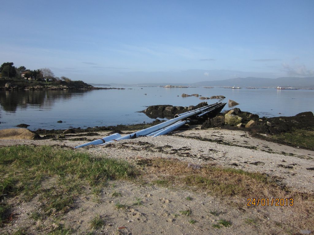 Playa de Borna (T.M. de Moaña). Antes de las obras