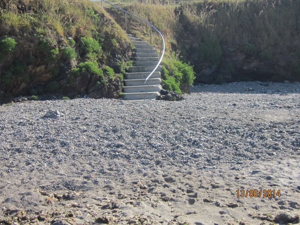 Playa de Bascuas (T.M. de Sanxenxo). Antes de las obras