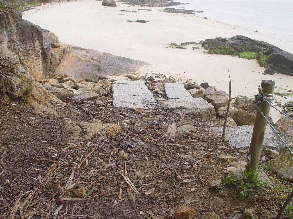 Playa de Borna (T.M. de Moaña). Antes de las obras