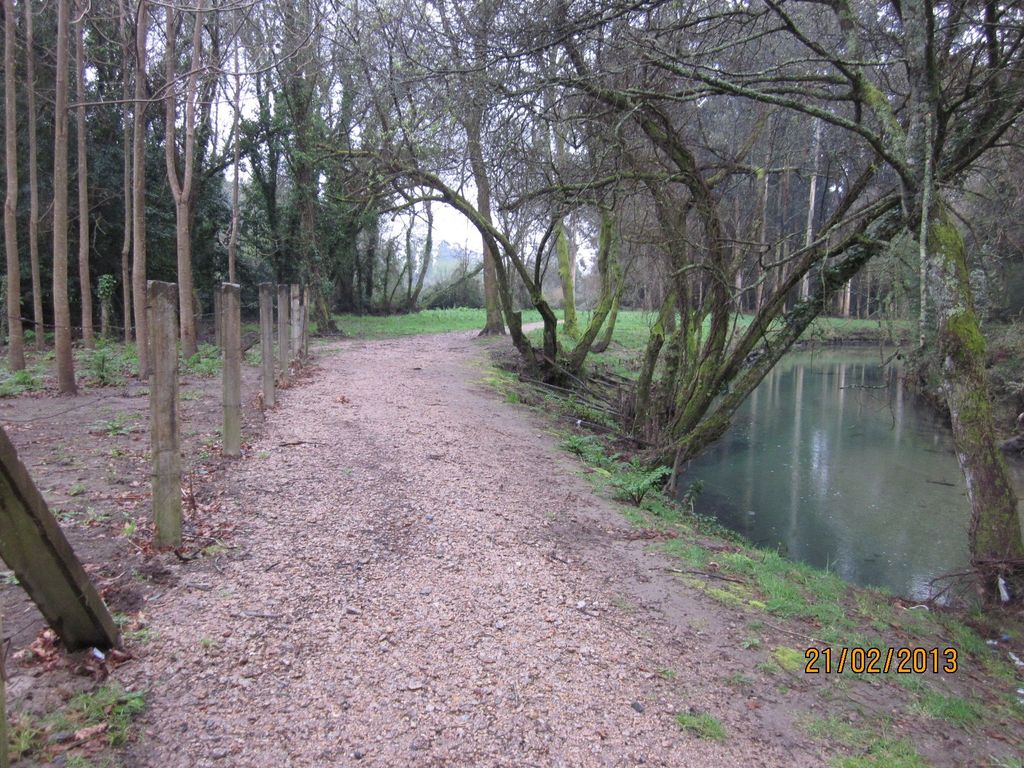 Senda en el río Tamuxe (T.M. de O Rosal): Antes de las obras