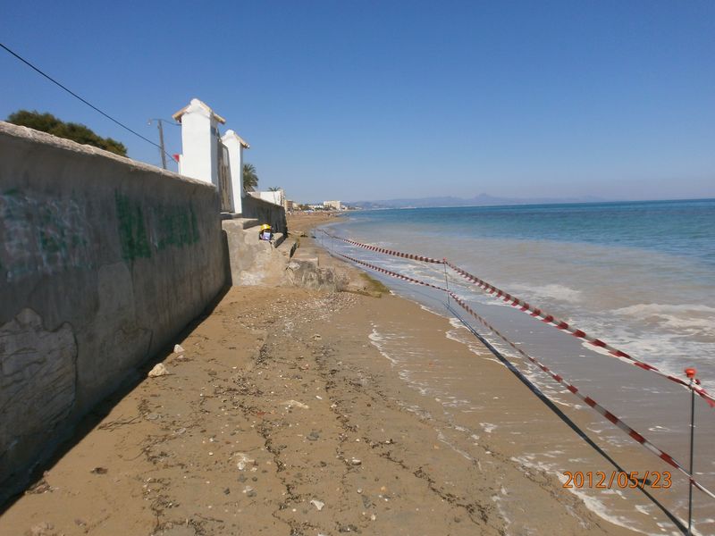 Aporte de arenas en Blaubeach, Dénia (Antes de las obras)