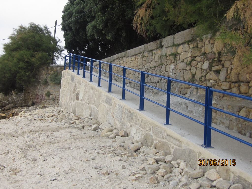 Rehabilitación de escaleras de acceso a las playas de Toralla y demolición de caseta (T.M. de Vigo). Después de las obras