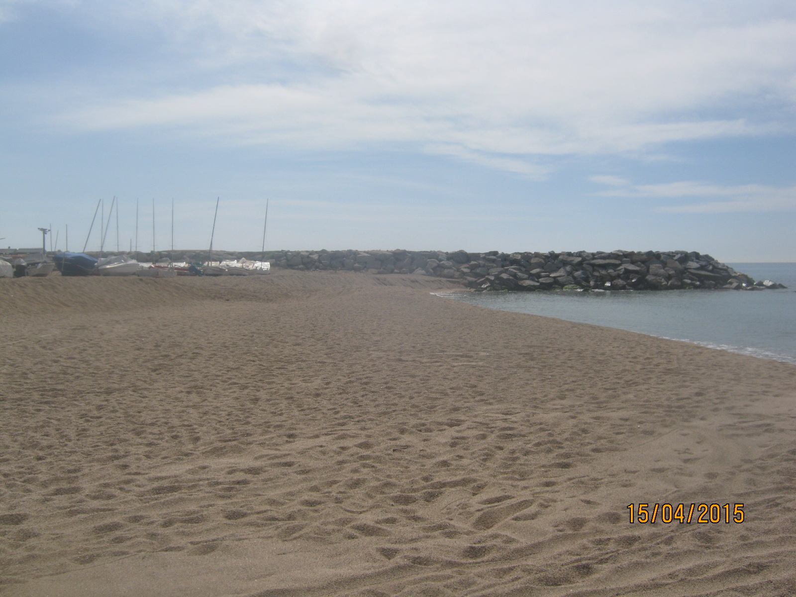 Reparación del espigón de La Punta en Sant Pol de Mar (después de las obras)