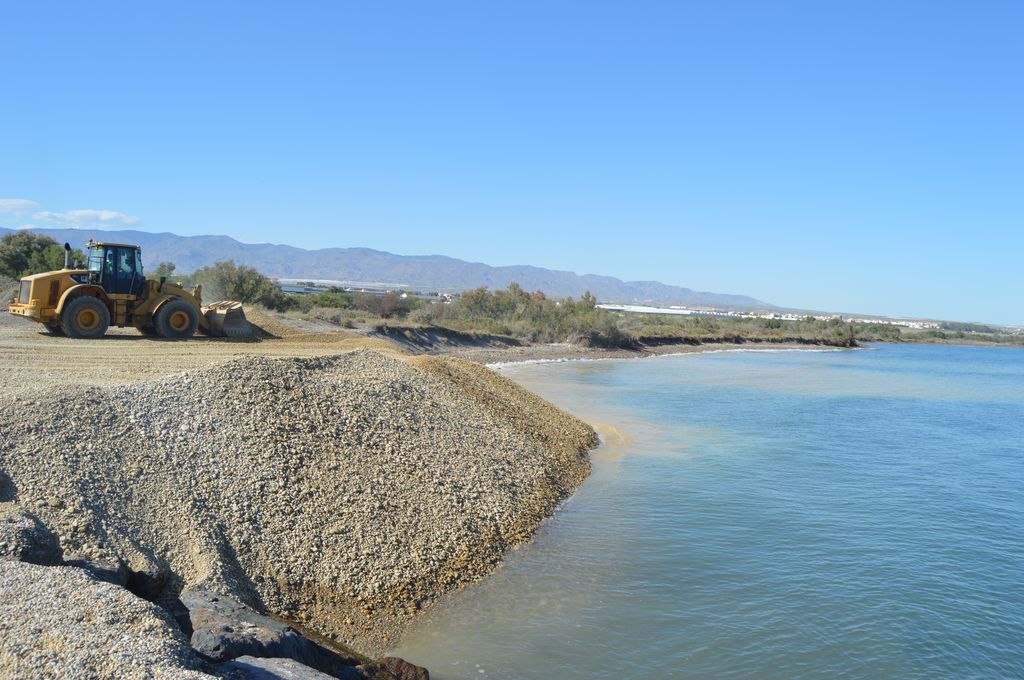 Playa de El Perdigal (Durante las obras)