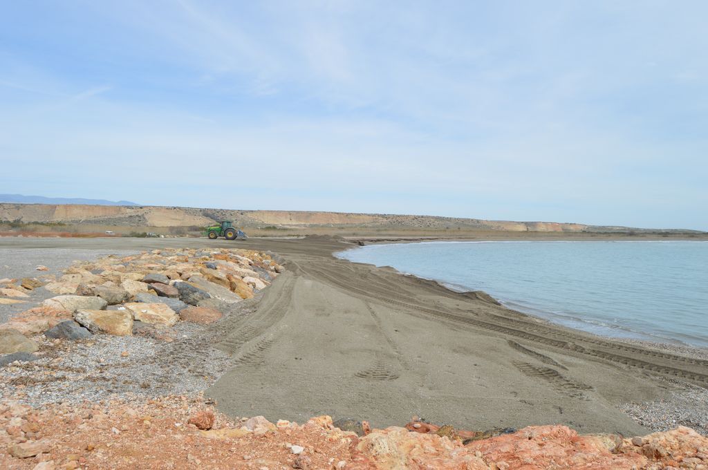 Playa de Almerimar (Durante las obras)