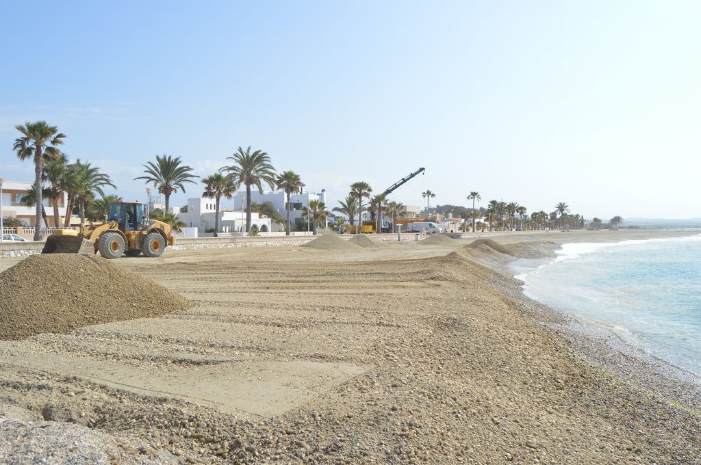 Playa de Costacabana (Durante las obras)