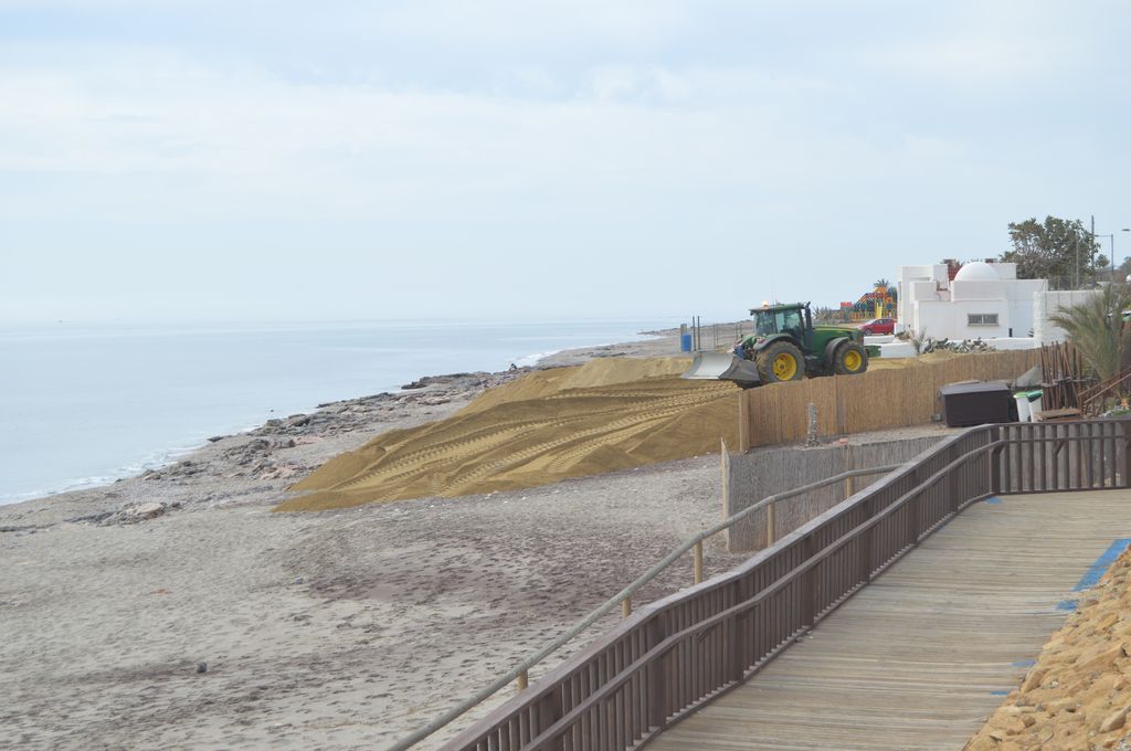 Playas de Mojácar (Durante las obras)