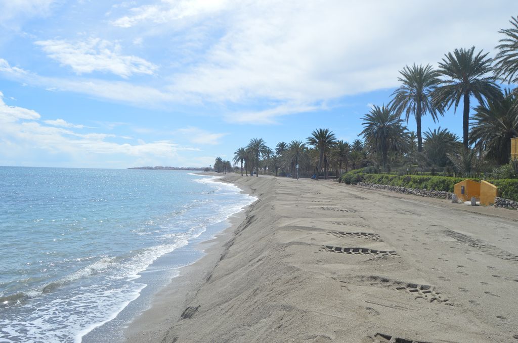 Playa de La Ventilla (Durante las obras)