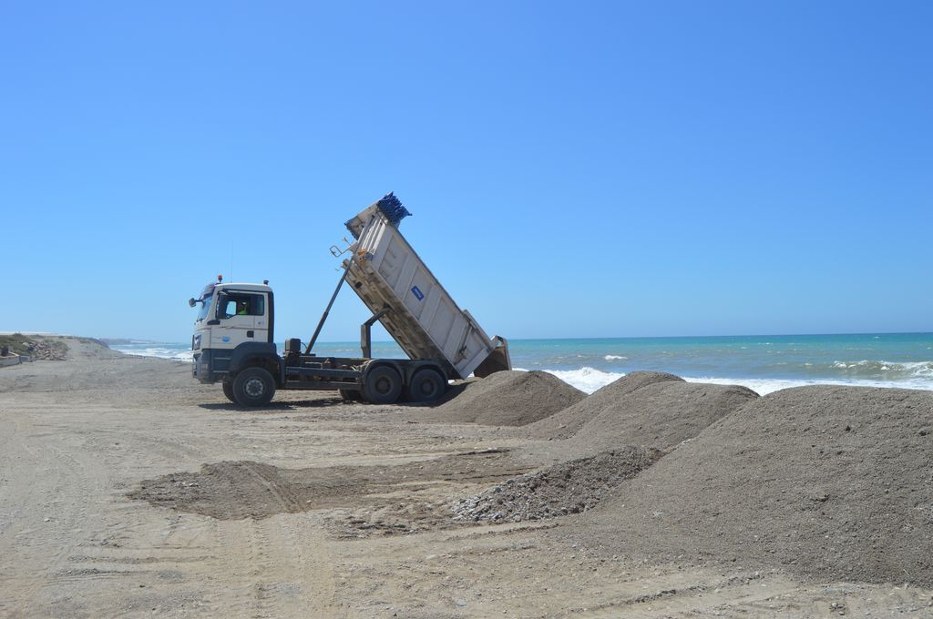 Playa de Balanegra (Durante las obras)