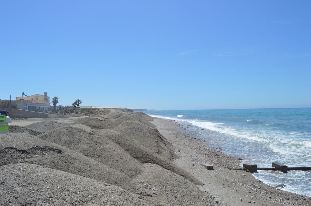 Playa de Balanegra (Durante las obras)