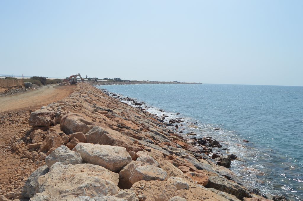 Playa de La Vega de Adra (Durante las obras)