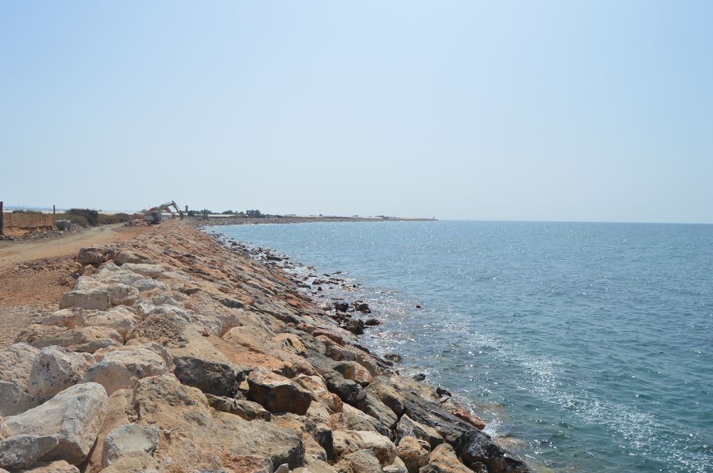 Playa de La Vega de Adra (Durante las obras)