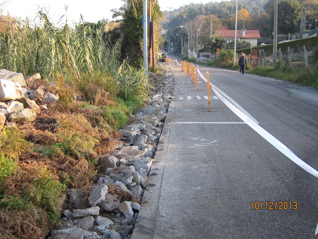 Puerto de Aguete (T.M. de Marín). Durante las obras