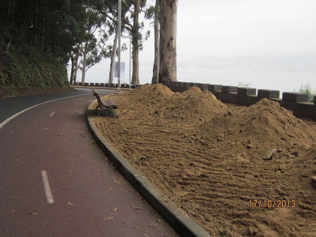 Paseo de Portocelo, Fase 2 (T.M. de Marín). Durante las obras