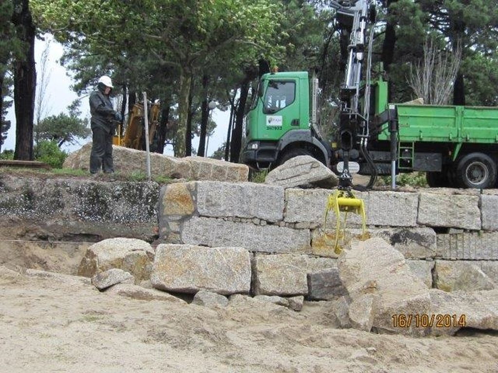 Camping de Baiona (T.M. de Baiona). Durante las obras