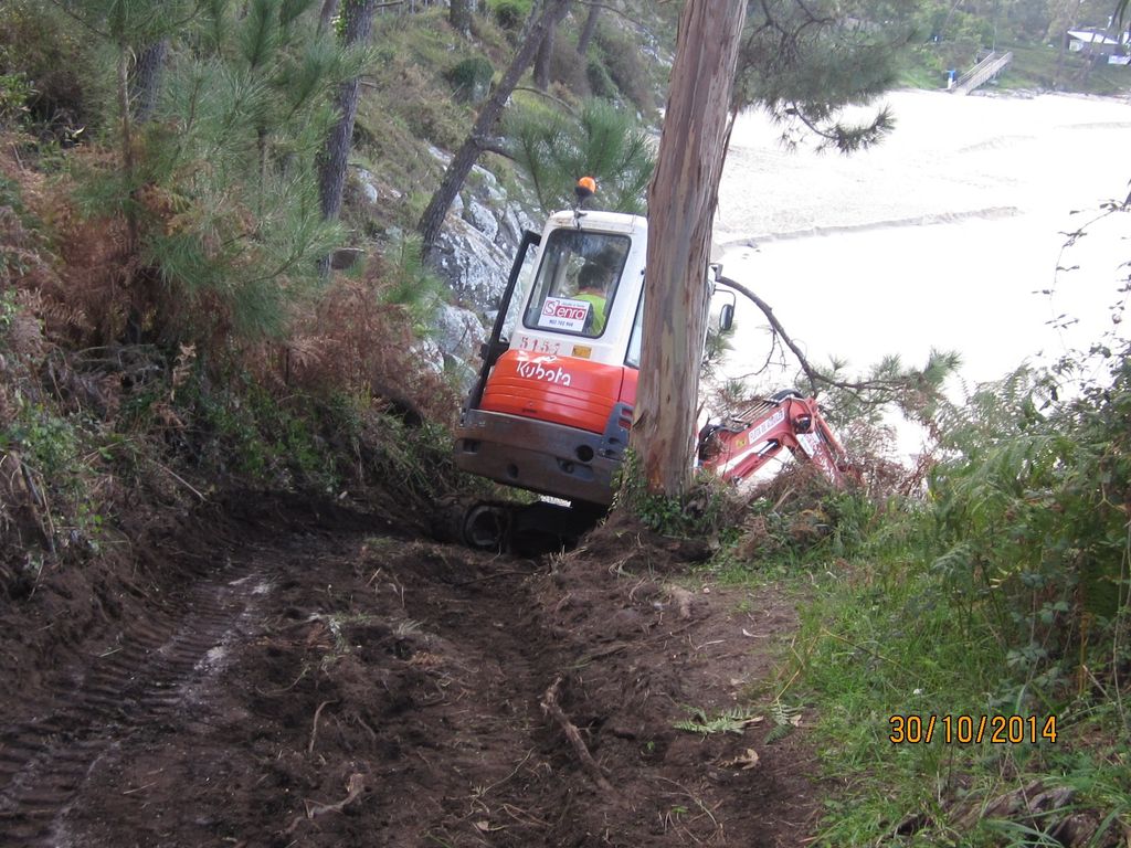 Playa de Areacova (T.M. de Cangas do Morrazo). Durante las obras