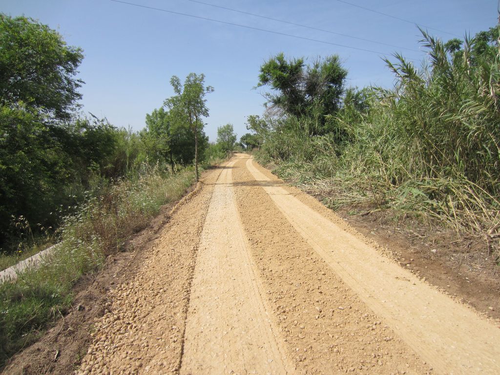 Durante de las obras (Sendero en Alcalá del Río (T.M. Alcalá del Río))