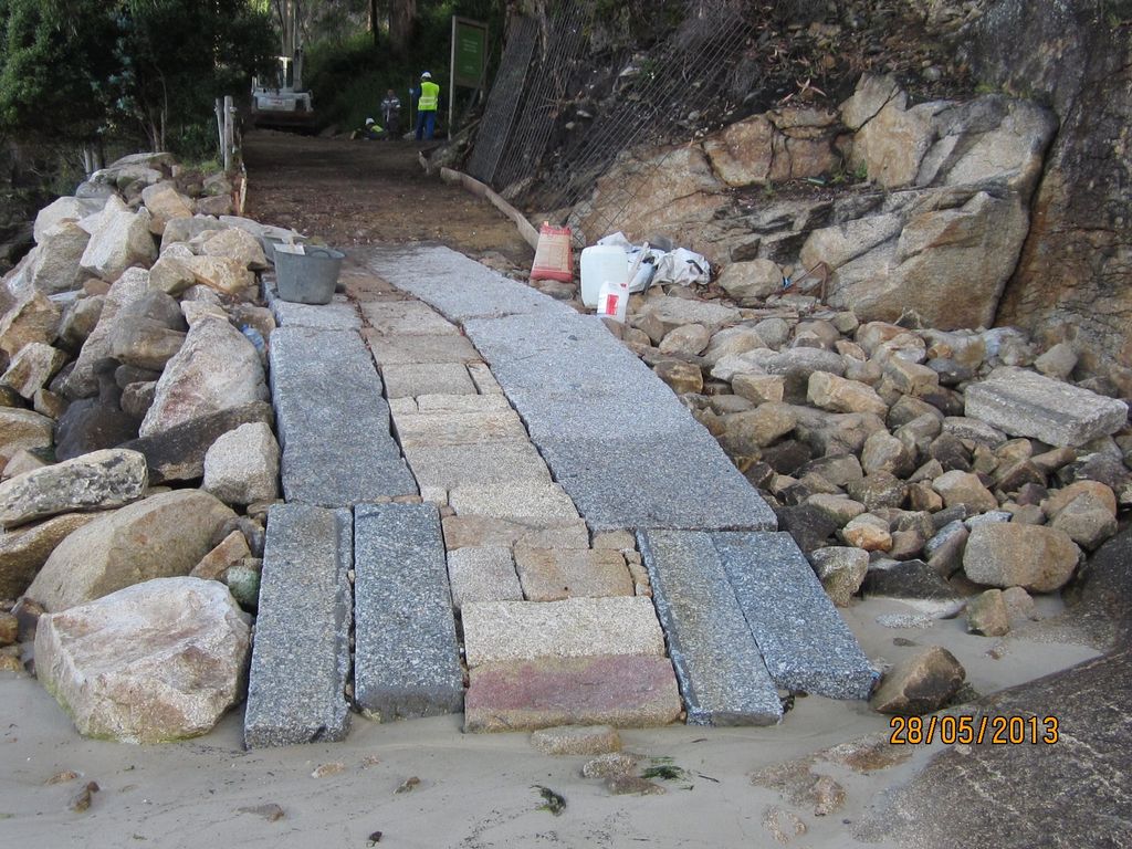 Paseo de Portocelo, Fase 1 (T.M. de Marín). Durante las obras