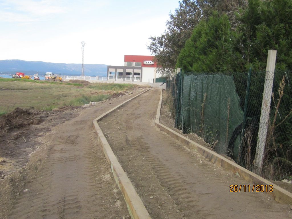 Senda en O Rial (T.M. de Vilagarcía de Arousa). Durante las obras