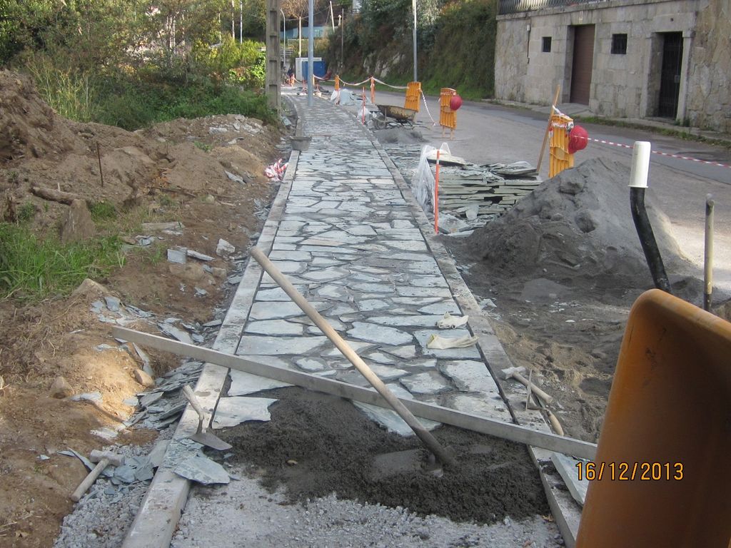 Puerto de Aguete (T.M. de Marín). Durante las obras