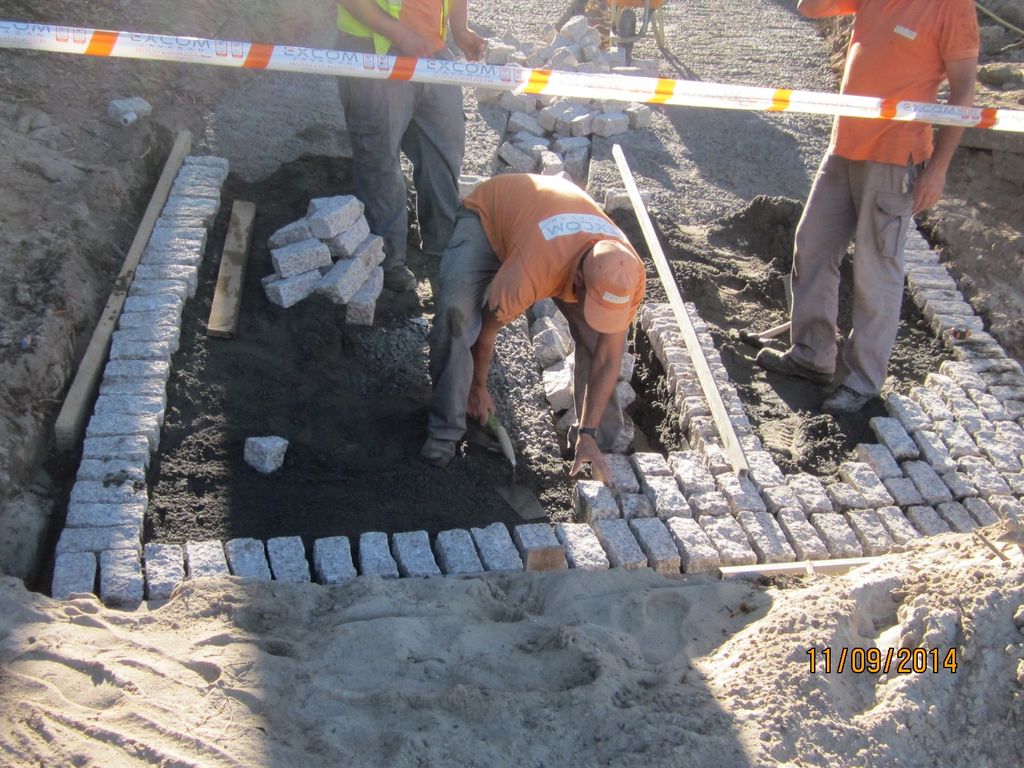 Playa de Cabeceira (T.M. de Poio). Durante las obras