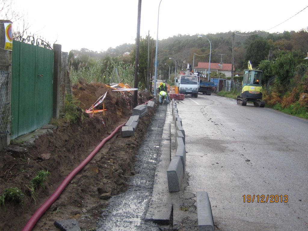 Puerto de Aguete (T.M. de Marín). Durante las obras