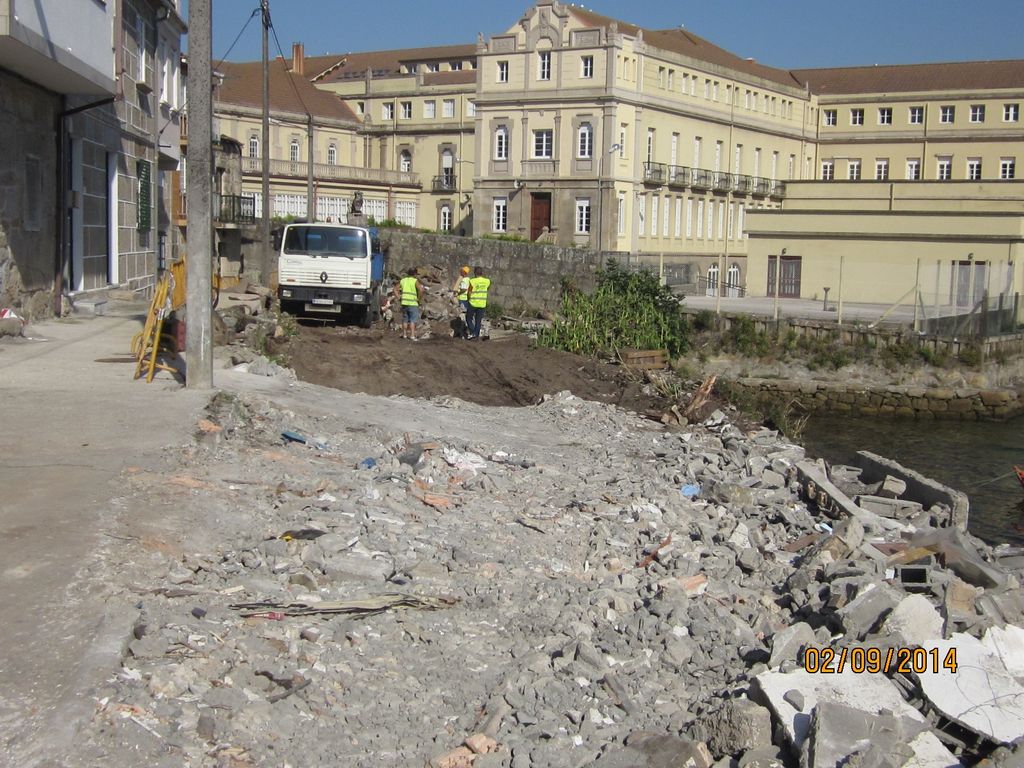 O Cabo (T.M. de Pontevedra). Durante las obras