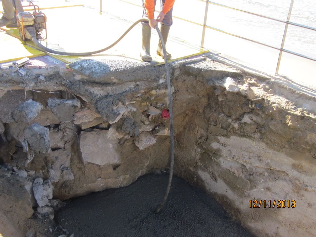 Paseo de Panxón (T.M. de Nigrán). Durante las obras