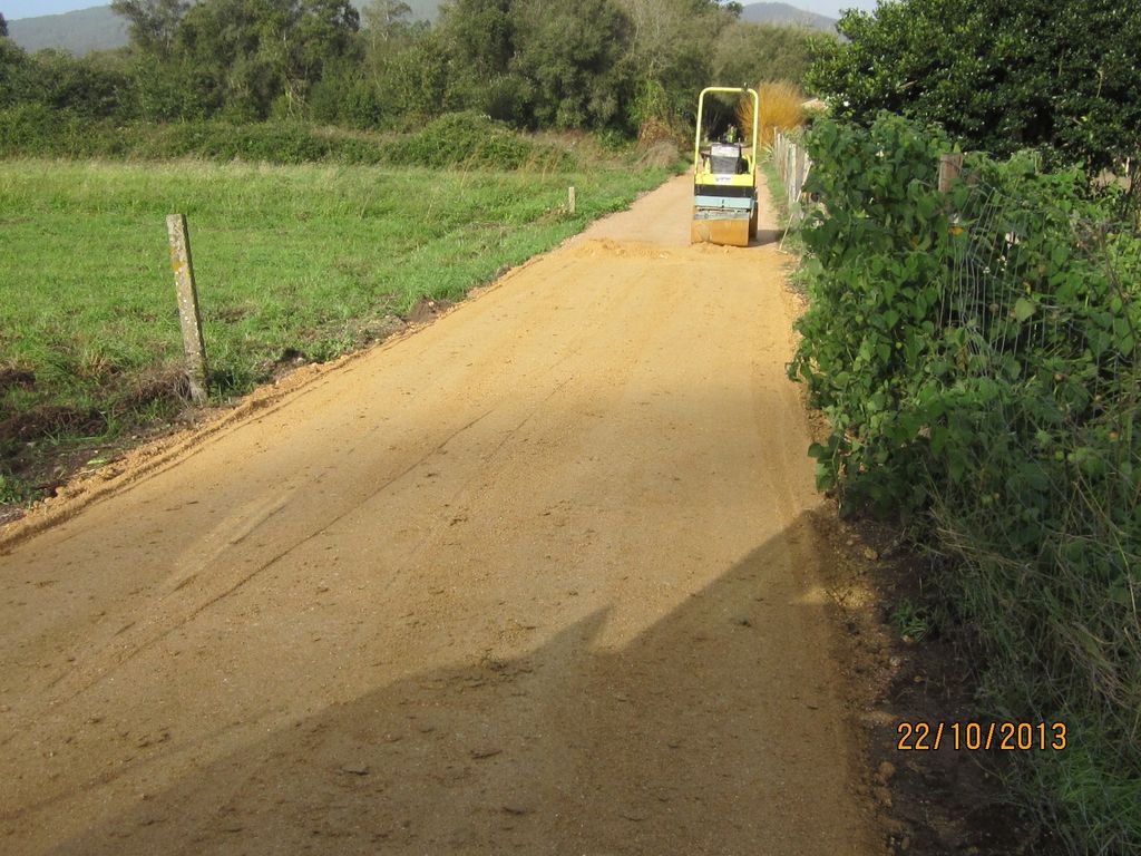 Senda en el río Tamuxe (T.M. de O Rosal): Durante las obras