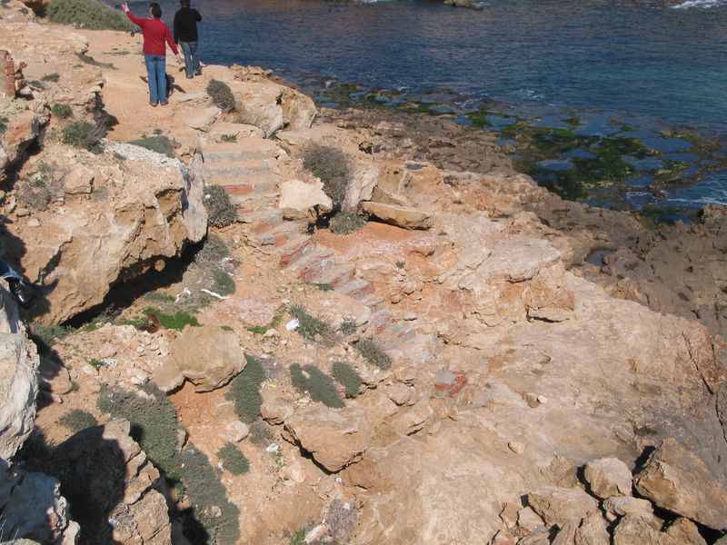 Reparación de escaleras en la Cala Zorra, Torrevieja (Antes de las obras)