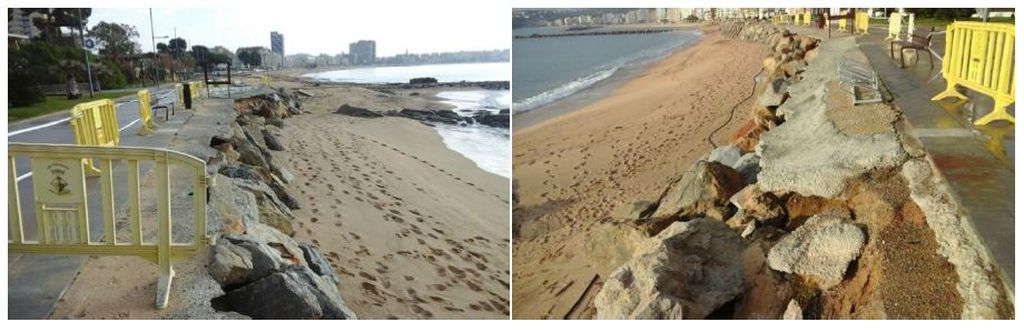 Daños por temporales de 2017 - Paseo marítimo de Calonge en Girona