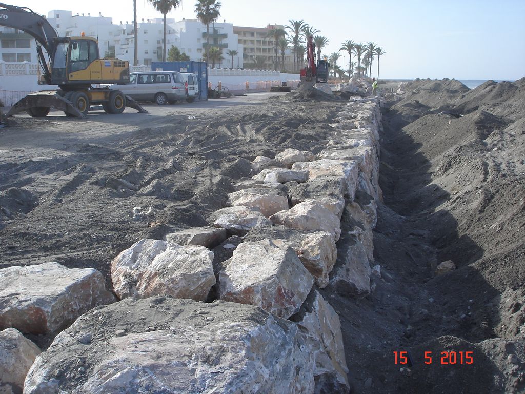 Durante las obras de La Charca