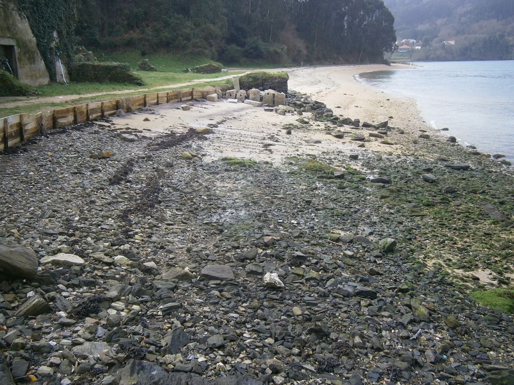 Estabilización de la playa de Bestarruza (T.M.  de Murgados). Antes de las obras