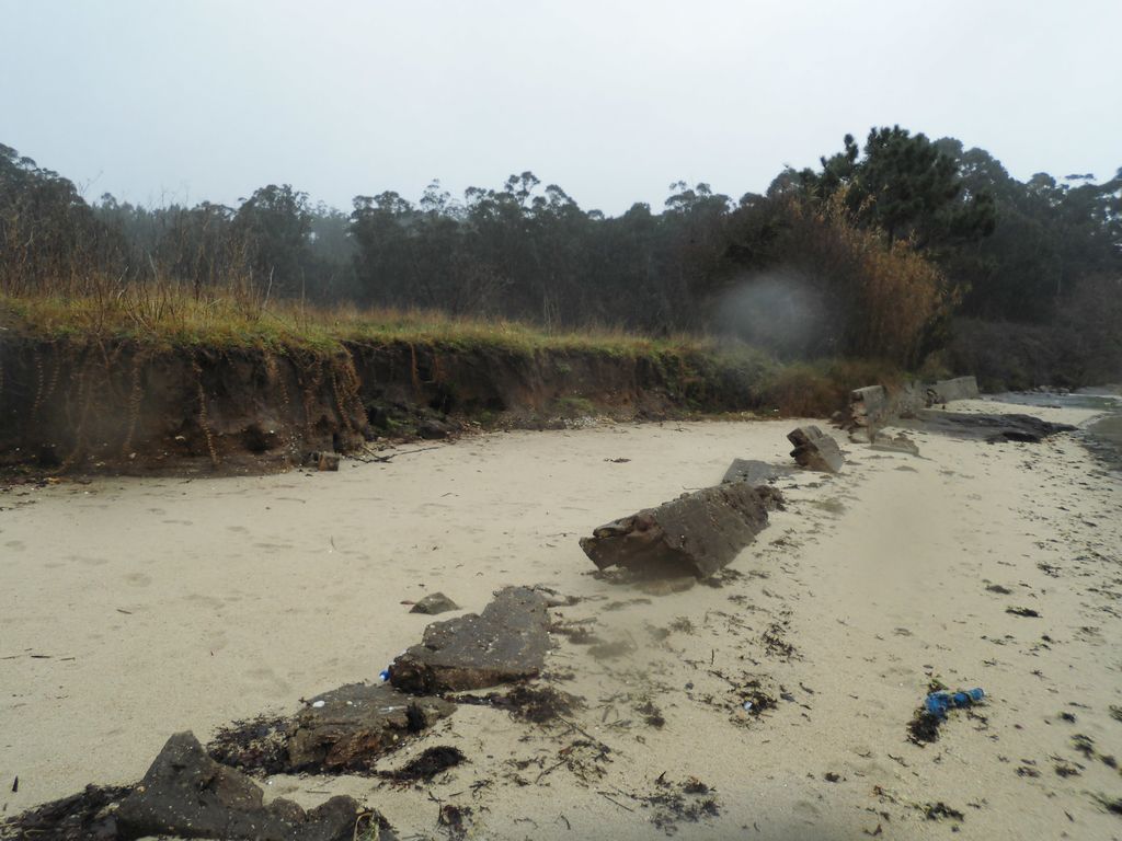 Playa de Ladeira do Chazo (T.M. de Boiro). Antes de las obras