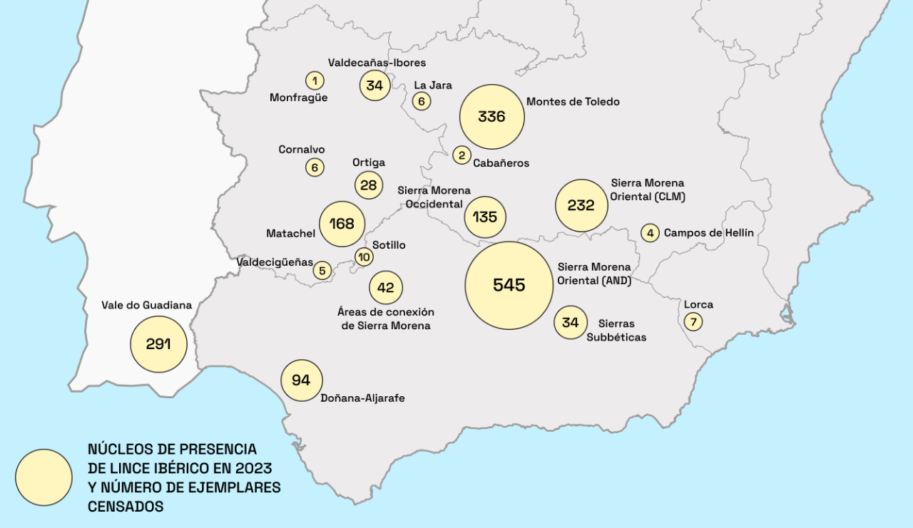 Mapa población linces